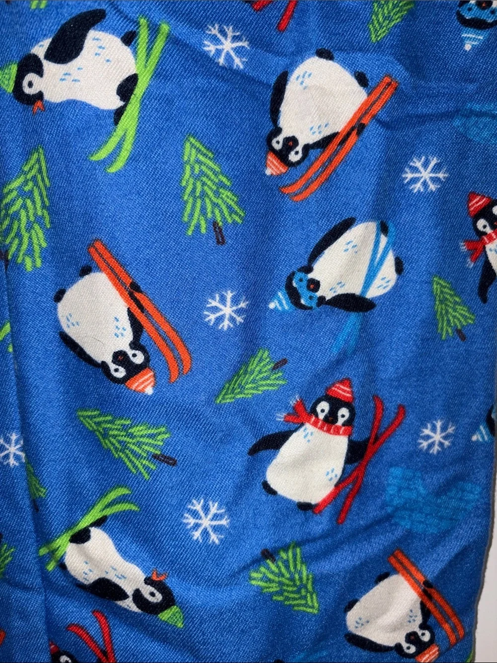 Lands end penguin flannel pajama pants kids 12